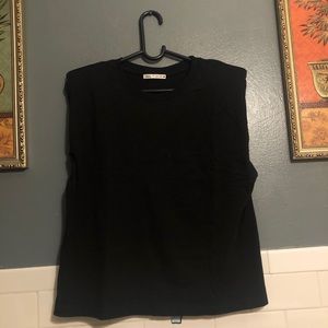 Zara shoulder pad top